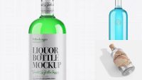 1000+ 700ml Clear Glass Liquor Bottle PSD Mockup Versatile Mockup for Designers