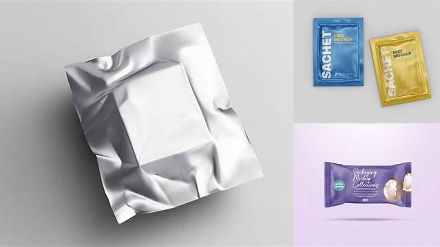 1000+ Metallic Package PSD Mockup Front View Layered PSD for Easy Editing