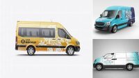 1001+ Passenger Van PSD Mockup Top View Advanced Editable PSD