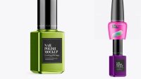 1005+ Matte Nail Polish Bottle Mo?kup Half Side View Creative Layered Design File