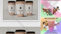 1006+ Milk Tea Cup Mockup High-Quality Editable PSD