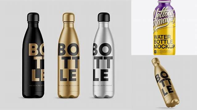 1012+ Plastic Bottle with Shrink Sleeve PSD Mockup Editable Design PSD File