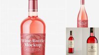 1014+ Rose Wine Mockup Premium Quality Freebie