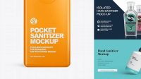 1019+ Pocket Hand Sanitizer Mockup Best for Showcase