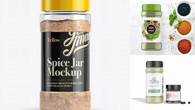 1019+ Spiced Salt Jar PSD Mockup Unique and Creative Free PSD File