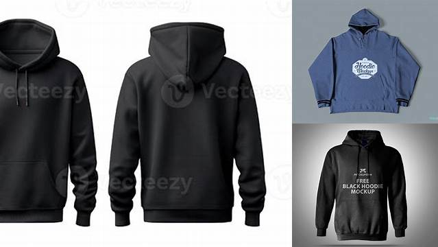 1020+ Template Hoodie Hitam PSD Free Download