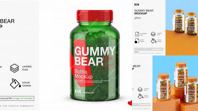 1021+ Gummy Bear Mockup Best for Showcase