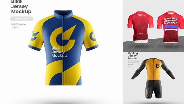 1022+ Cycling Jersey Mockup Psd Free Easy-to-Edit Photoshop Freebie