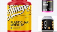 1024+ 4Lb Plastic Matte Protein Jar PSD Mockup Premium Mockup Freebie