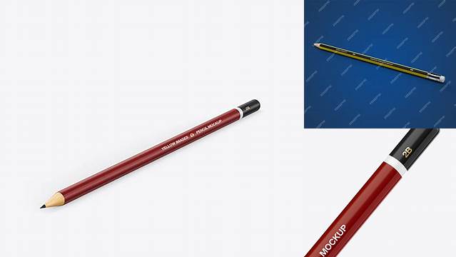 1024+ Round Pencil PSD Mockup Professional Photoshop Design Freebie