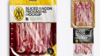 1024+ Vacuum Tray with Sliced Bacon Mock-up Versatile PSD Mockup File