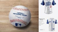 1026+ Baseball Ball PSD Mockup Front View Free Downloadable PSD