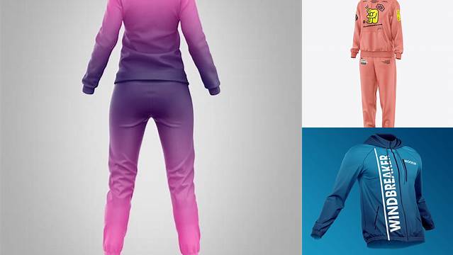 1027+ Women's Sport Suit PSD Mockup Back View Exclusive Layered PSD Mockup