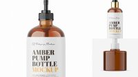 1028+ Amber Soap Bottle PSD Mockup Professional Graphic PSD Download