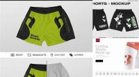 1030+ Biker Shorts Mockup Free PSD