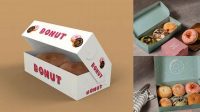 1031+ Donuts Box Mockup Premium Mockup Freebie