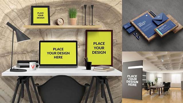 1033+ Office Set Mockup Free Editable Design File