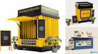 1038+ Food Stand Mockup Free High-Resolution PSD Download