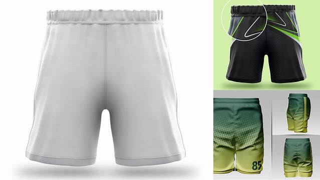 1039+ Men’s Soccer Shorts PSD Mockup Front View Digital Resource Free Download