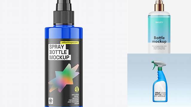 1039+ Mist Spray Bottle Mockup Free High-Resolution Editable PSD