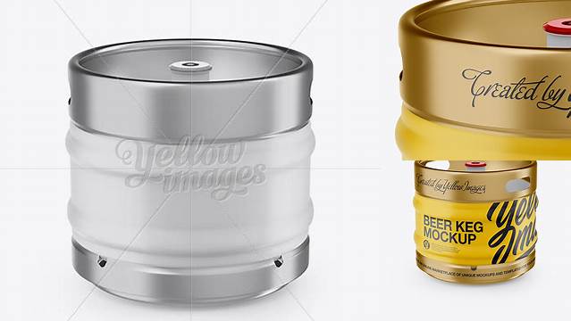 1045+ 30L Matte Beer Keg PSD Mockup Elegant Photoshop Mockup