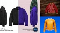 1045+ Bomber Jacket Mock Up Free Free PSD