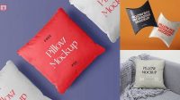 1046+ Vinyl Bag with Pillow PSD Mockup Customizable PSD Templates