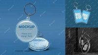 1049+ Acrylic Keyring Mockup Easy Editable