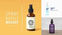 1051+ Open Glossy Spray Bottle PSD Mockup Easy-to-Edit PSD