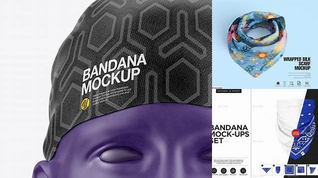 1052+ Free Bandana Mockup PSD Free Download