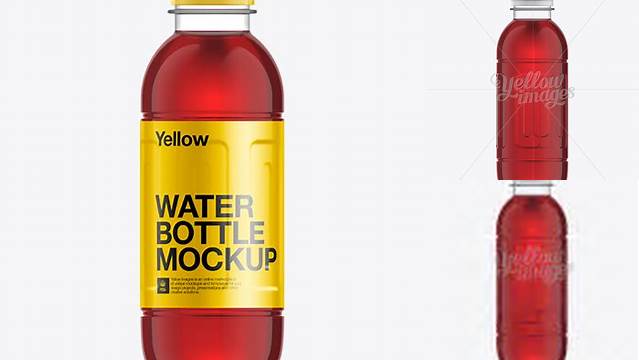 1053+ 500ml PET Bottle with Dragonfruit Energy Water PSD Mockup Download Free Premium Design PSD