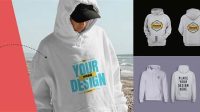 1053+ Sleeveless Hoodie Mockup Free Graphic Mockup PSD