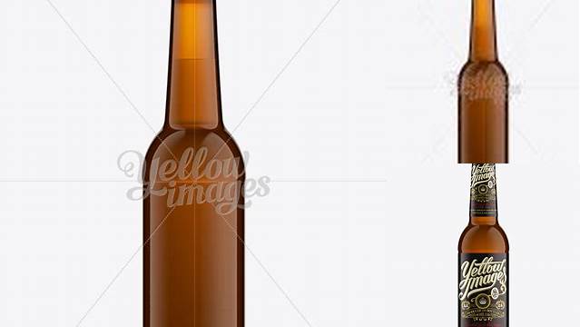 1055+ 330ml Longneck Bottle PSD Mockup / Amber Glass Free Design Resource