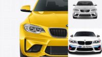 1056+ BMW M2 PSD Mockup Front view High-Resolution Graphic