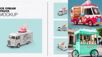 1057+ Ice Cream Car Mockup Easy Editable