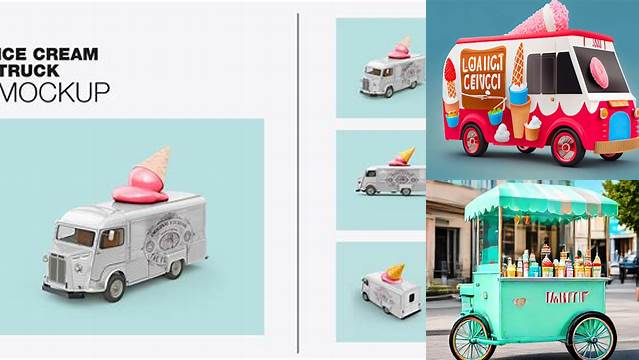 1057+ Ice Cream Car Mockup Easy Editable