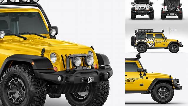 1058+ Jeep Wrangler PSD Mockup Half Side View Free Stylish PSD for Graphic Designers