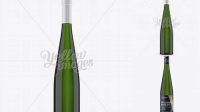 1059+ Green Glass Rhine Bottle PSD Mockup Versatile Photoshop Freebie