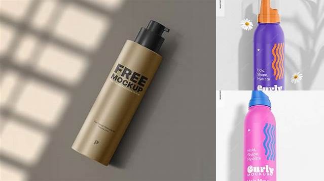 1059+ Hair Mousse Bottle PSD Mockup Free Graphic Design Resource