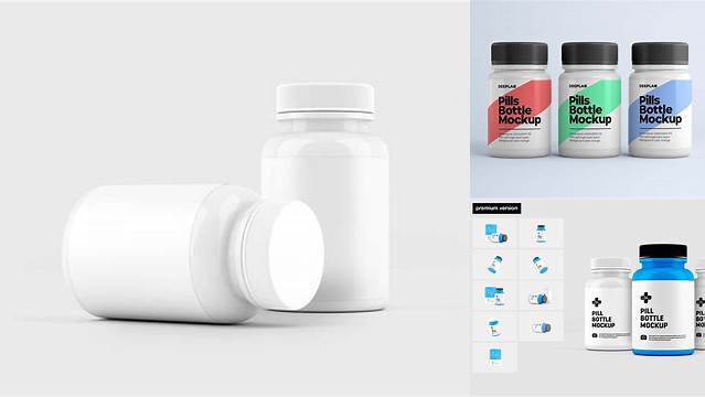 1062+ Pill Bottle Mockup Generator Free PSD