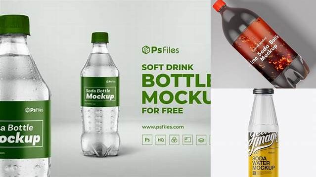 1064+ 100ml Soda Bottle PSD Mockup Free PSD for Designers