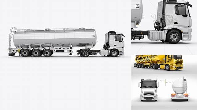 1064+ Tank Truck HQ PSD Mockup Right Side View Digital Resource Free Download