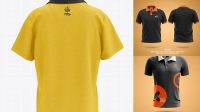 1065+ Kids Polo HQ PSD Mockup Back View Professional PSD Mockup