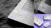 1071+ Laptop Sticker Mockup Psd Free Smart PNG Image