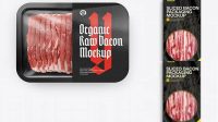 1072+ Plastic Vacuum Tray with Bacon PSD Mockup Advanced Editable Template Free