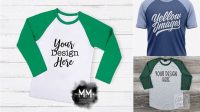 1073+ Raglan Tshirt Mockup Best for Showcase