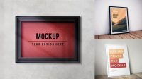 1077+ Poster with Glossy Frame PSD Mockup Creative Digital PSD Download