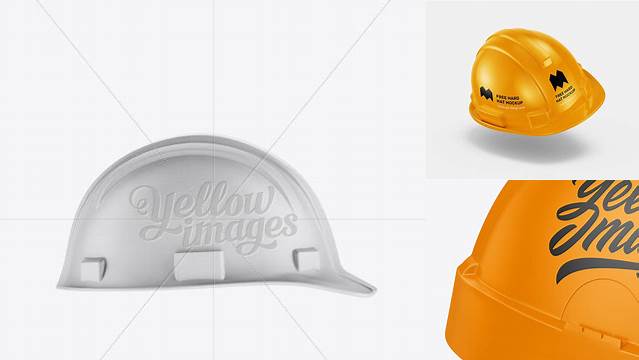 1082+ Matte Hard Hat PSD Mockup Side View High-Resolution Editable PSD