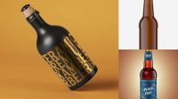 1083+ Amber Glass Bottle With Dark Beer PSD Mockup Creative Digital PSD Download