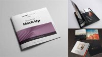 1083+ Square Brochure PSD Mockup Half Side View Fully Customizable Photoshop Freebie